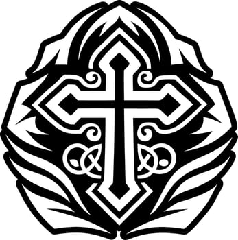 A glyph style icon of christianity sign symbol vector