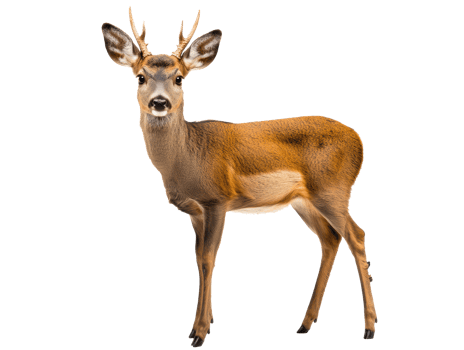 Young male deer standing confidently in natural habitat png