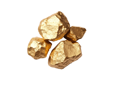Golden nuggets for creative projects and design elements png