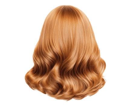 Beautiful long wavy auburn hair for styling inspiration and design png