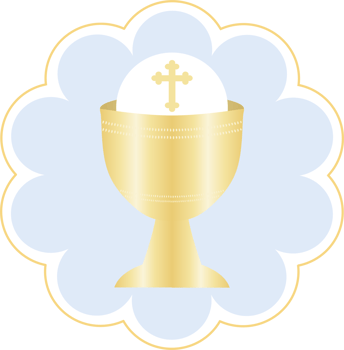 First Holy Communion Sacred Gold Chalice png
