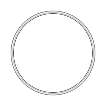 Round silver frame. Isolated luxury circle silver border. Silver grey ring frame mockup design element. vector