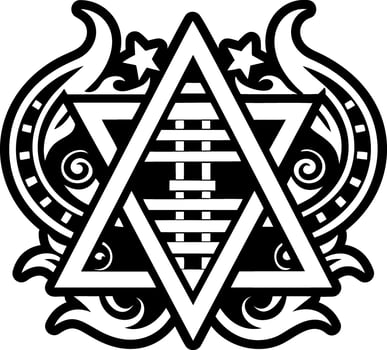 A glyph style icon of jacob ladder symbol vector