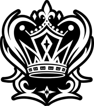 A solid style icon of coronet tattoo vector