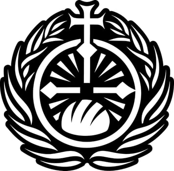 A glyph style icon of eucharist tattoo vector