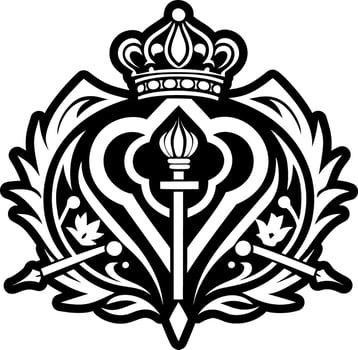 A filled style icon of crown symbol vector