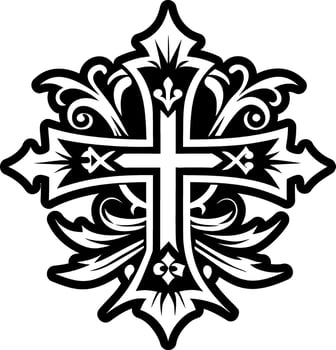 A filled style icon of cross banner symbol vector