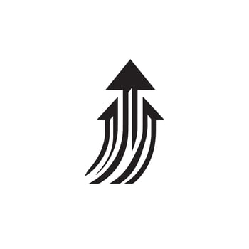 Upward arrows graphic silhouette vector