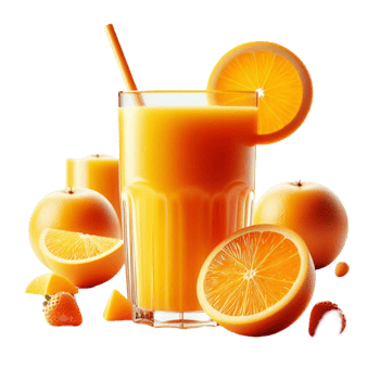 Glass of Fresh Orange Juice with Ice png