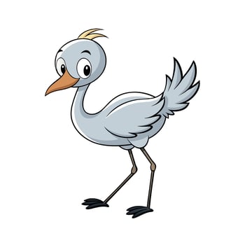 Cute Cartoon Bird Illustration for Childrens Book vector