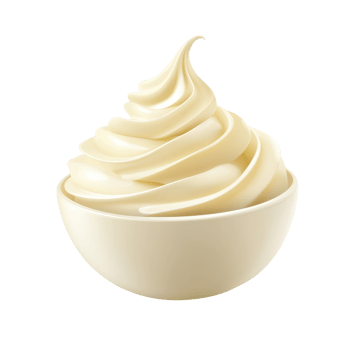 Soft serve ice cream in a bowl ready to be served on a sunny day at a local ice cream shop png