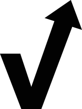 Letter V with Upward Arrow Logo Symbolizing Victory, Strategic Growth vector
