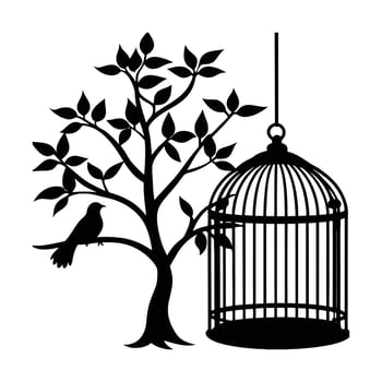 tree branches silhouettes design vector