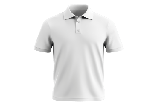 A plain white polo shirt with short sleeves and classic collar, perfect for casual or semi formal occasions. shirt features buttoned placket and comfortable fit, ideal for versatile styling png