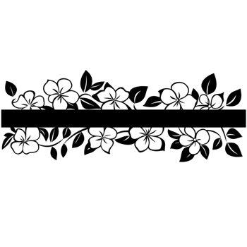 A delicate black floral border design featuring intricate flowers and leaves, perfect for elegant invitations or decorative projects. symmetrical pattern adds touch of sophistication png