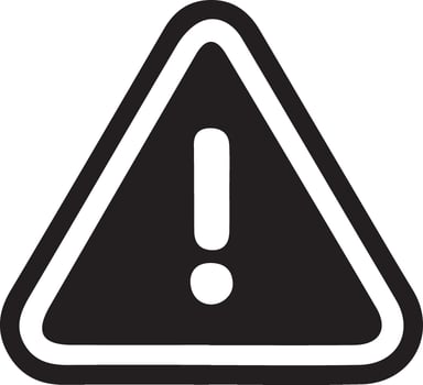 Caution Sign Warning Symbol Icon Set in Silhouette Style vector