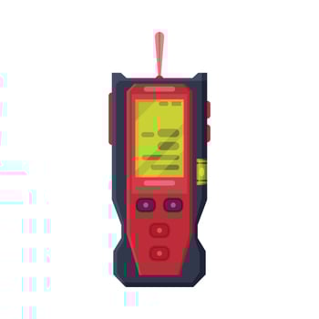 Geodetic Engineering Device Flat Style Illustration on White Background vector