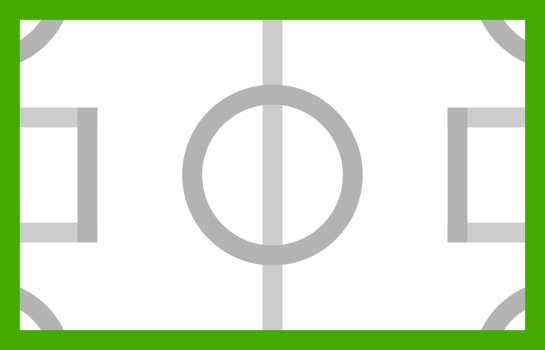 Football field outline icon top view png