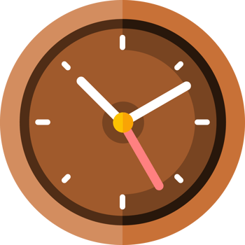 Brown watch time icon png