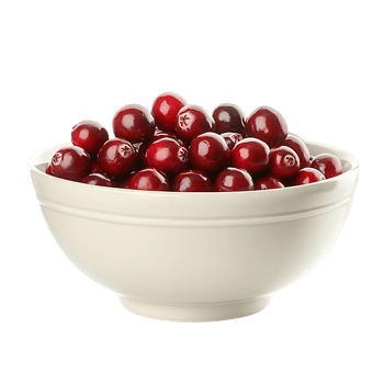 Red Cranberries in Ceramic Bowl png