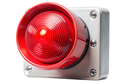 Industrial emergency warning alarm with high-decibel alert signal png