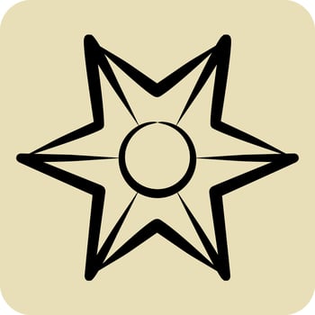 Icon Star Astrology. related to Astrology symbol. hand drawn style. design editable vector