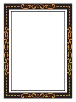 Hand Drawn Wedding Frame with Ornaments vector