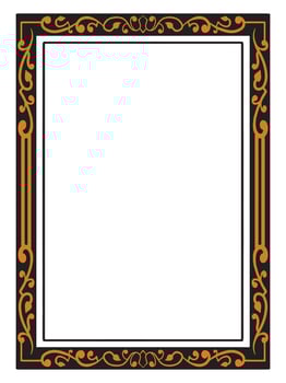 Premium Gold Ornamental Frame Design vector