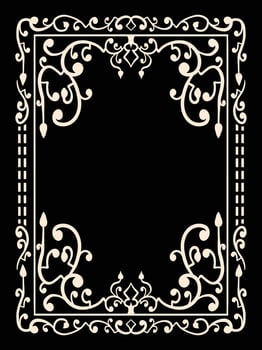 Scroll Frame Set for Luxury Wedding Invitations vector