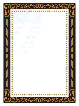 Gold Foil Scroll Frames for Luxury Cards vector