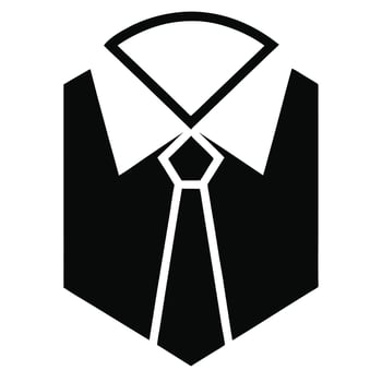 Business Suit And Tie Icon Design vector
