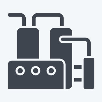 Icon Refinery. related to Industry symbol. glyph style. design editable vector