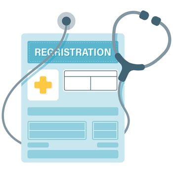 Patient registration form vector