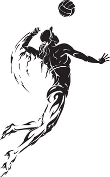 Beach Volleyball Play, Abstract Flame vector