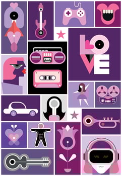 Collage Of Design Elements vector
