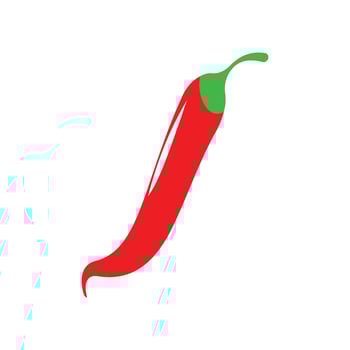 Stylized Hot red chili logo and symbol design vector