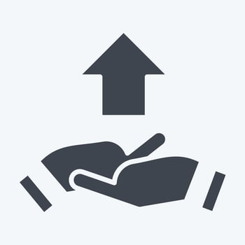 Icon Development Cooperation. related to Development symbol. glyph style vector