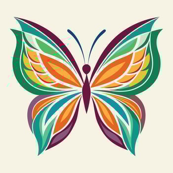Colorful Butterfly Illustration Creative Design vector