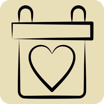 Icon Gift. related to World Peace symbol. hand drawn style. design editable vector