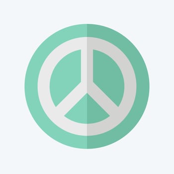 Icon World Peace Logo. related to World Peace symbol. flat style. design editable vector