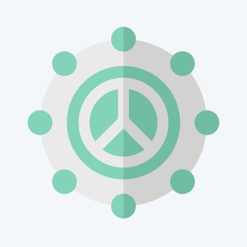 Icon Peace. related to World Peace symbol. flat style. design editable vector