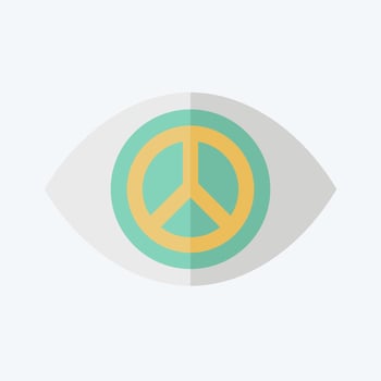 Icon Peace of View. related to World Peace symbol. flat style. design editable vector