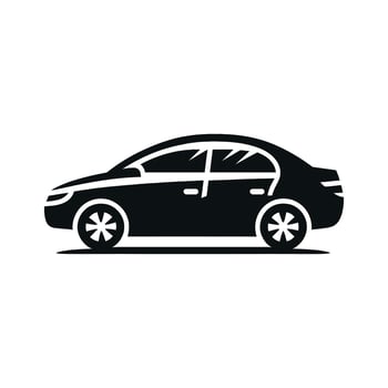 car icon with white background vector