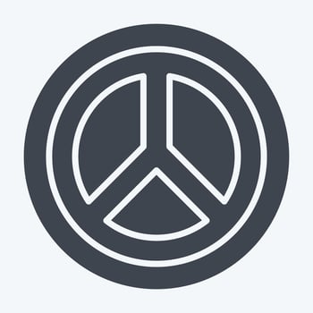 Icon World Peace Logo. related to World Peace symbol. glyph style. design editable vector