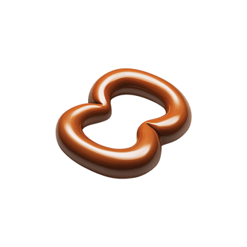 Abstract wooden cloverleaf shape on a transparent background Concept of luck, nature, and St Patricks Day png