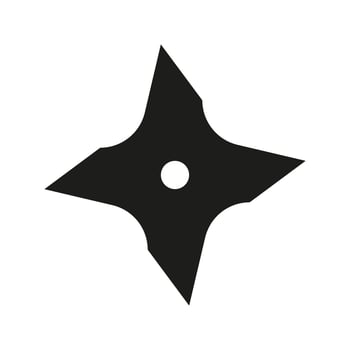 Shuriken icon illustration. Ninja sign or symbol. vector