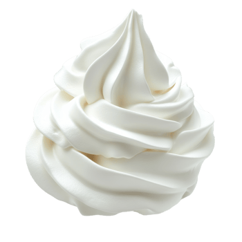 Vanilla soft serve swirl on transparent Background png