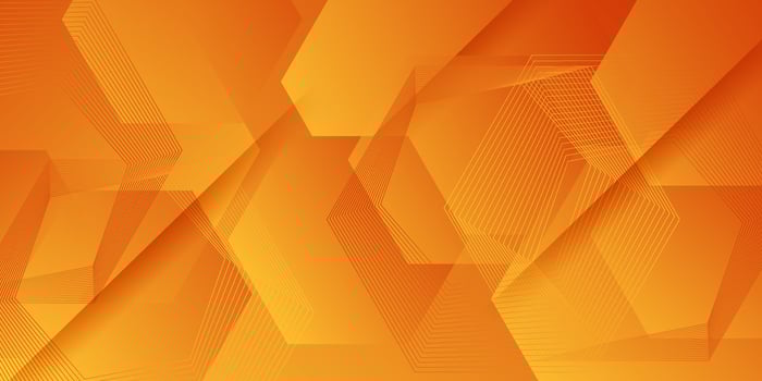 Abstract colored orange hexagon background. Simple geometric line pattern design. Eps10 vector