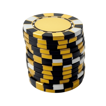 Stack of poker chips on transparent Background png