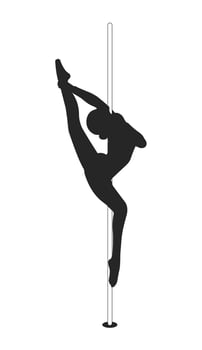 Silhouette Pole Dancing Women vector